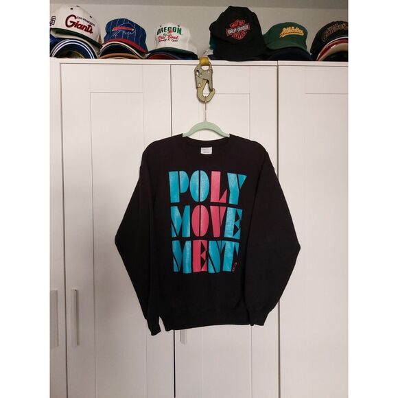 Vintage Mens Sweatshirt POLY MOVE MEST, Size S, RETRO‎ Y2K - Picture 1 of 6
